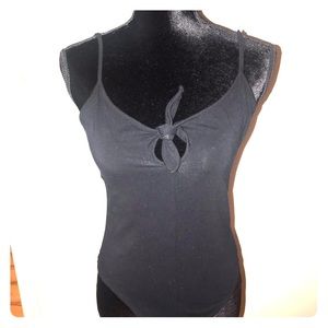 Black tank top bodysuit